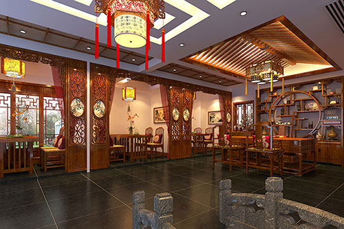 拱墅优雅恬淡中式茶叶店装修设计效果图